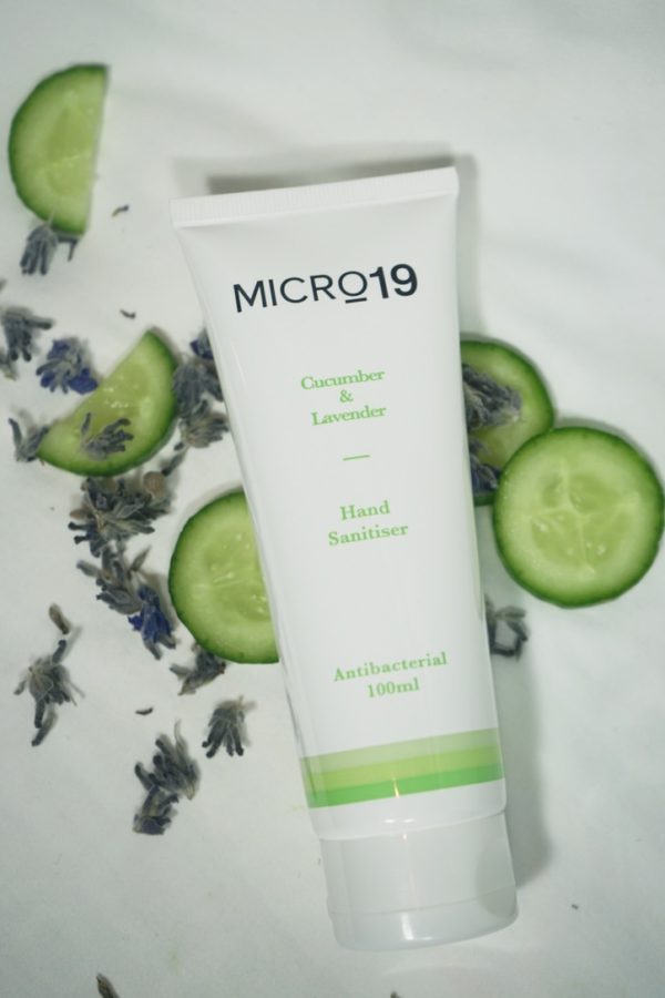 micro19 cucumber and lavender hand sanitiser